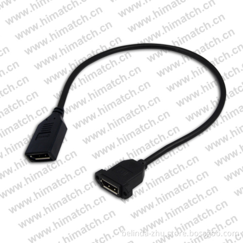 Panel Mount Displayport Wire Cable Female to Female